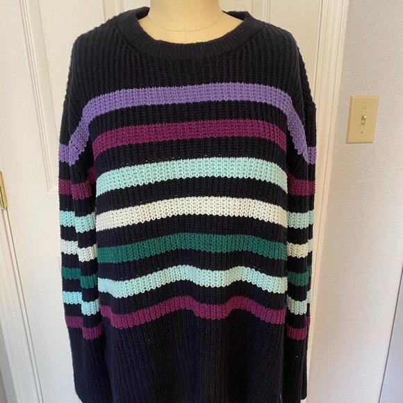 St. John's Bay Striped Pull-Over Sweater - Picture 1 of 4